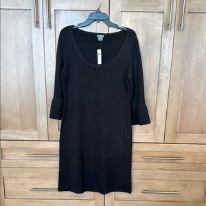 Ann Taylor Brown knitted  Bell Sleeve Dress